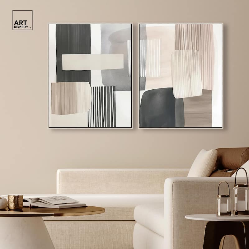 Floating Shapes II Canvas Set of 2 by Art Remedy