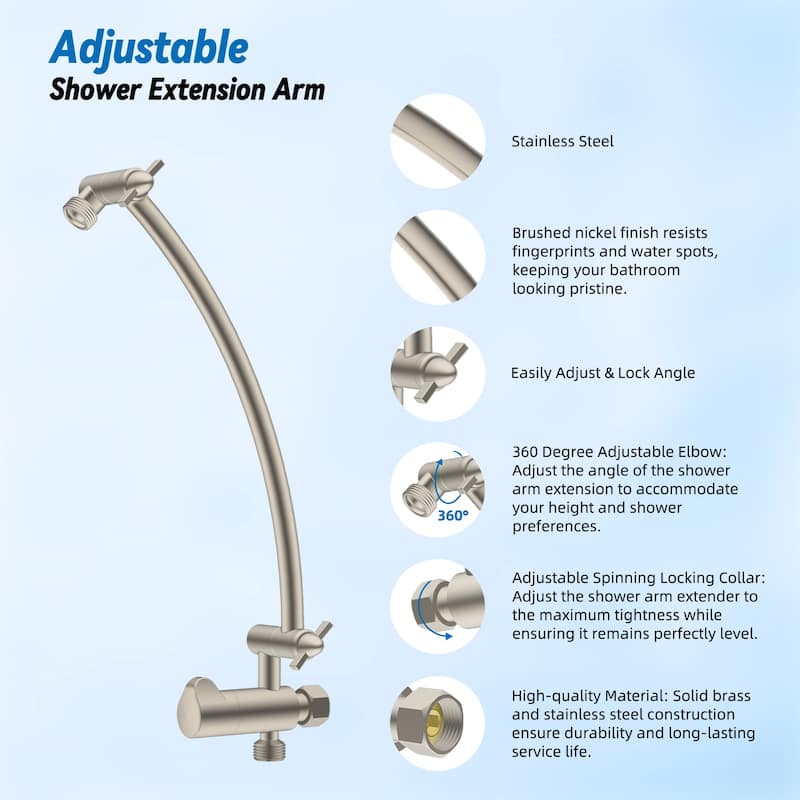 High Pressure 13" Luxury Rain Showerhead&10-mode Handheld Shower Combo