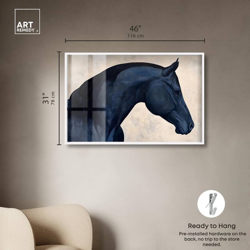 Blue Horse II Shadowbox by Art Remedy