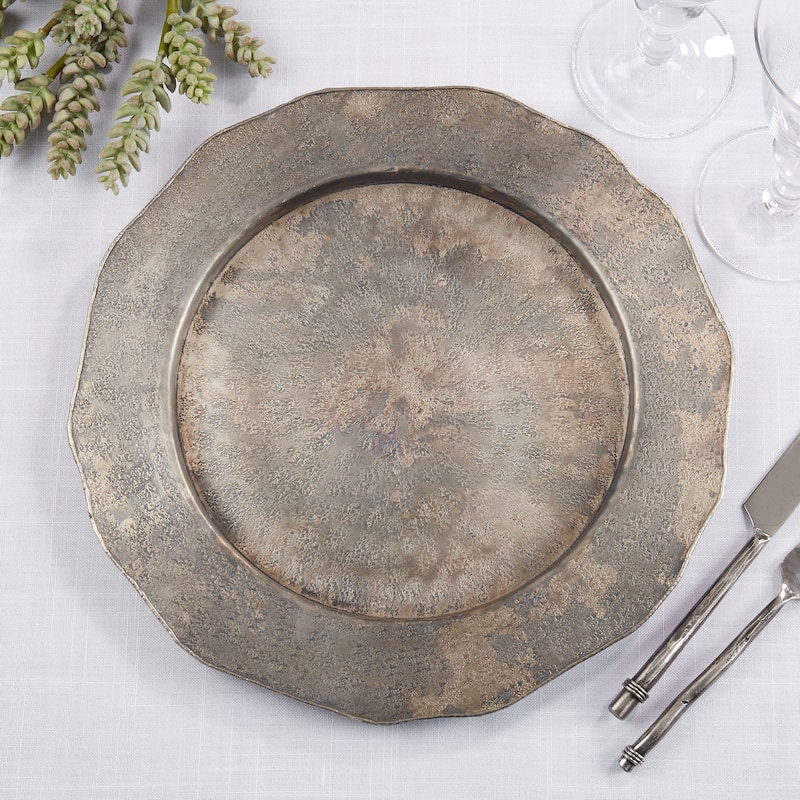 Sophisticated Scalloped Rimmed Charger Plate (Set of 4)