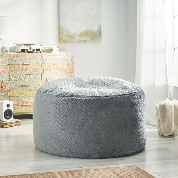 Arnside Glam Patterned Velvet Beanbag by Christopher Knight Home. Opens flyout.