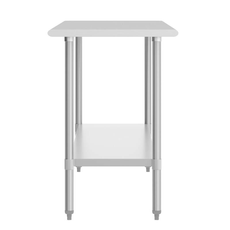 Stainless Steel 18 Gauge Work Table with Undershelf