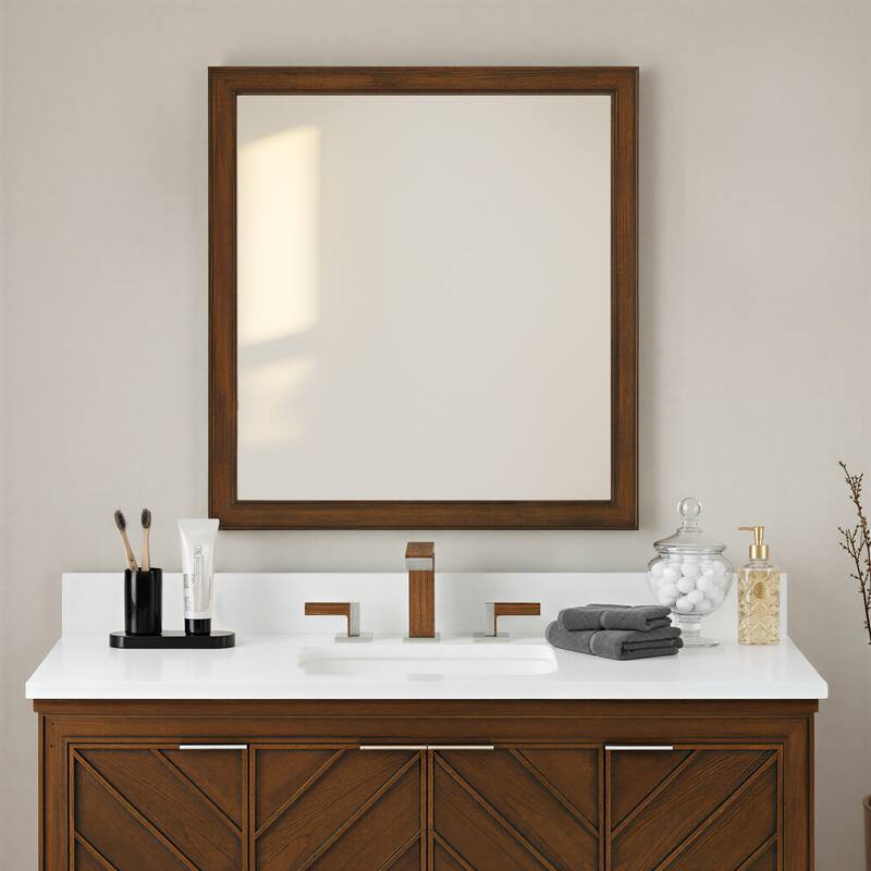 Frank Lloyd Wright USONIA® Progression 22 or 28-inch Wood Mirror - 28 Inch