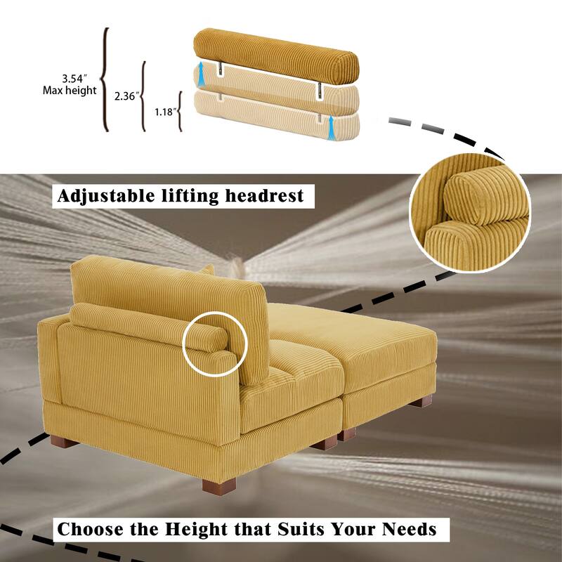 Modern Chaise Lounge Modular Sectional Sofa