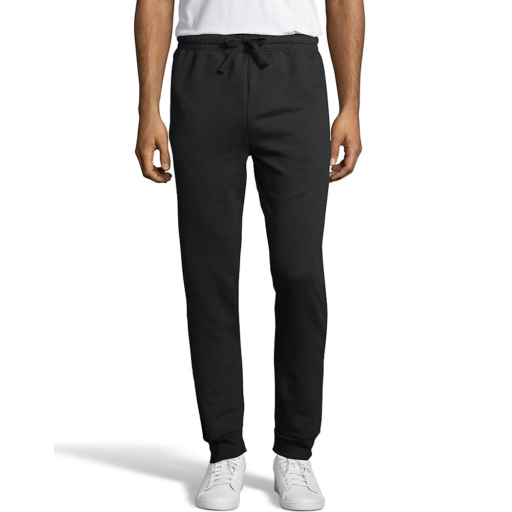 Hanes Men's EcoSmart Fleece Jogger Sweatpant with Pockets - Color - Black - Size - 2XL