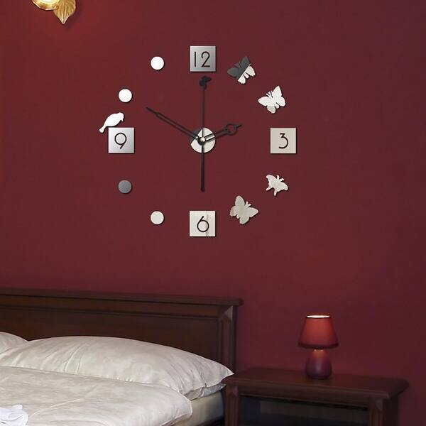 Shop Chezmax Creative Pattern Wall Clock Diy Acrylic 3d Mirror