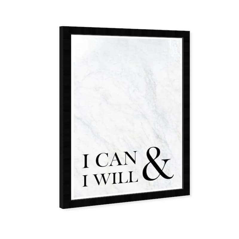 Wynwood Studio 'Can Will' Typography and Quotes White Wall Art Framed Print
