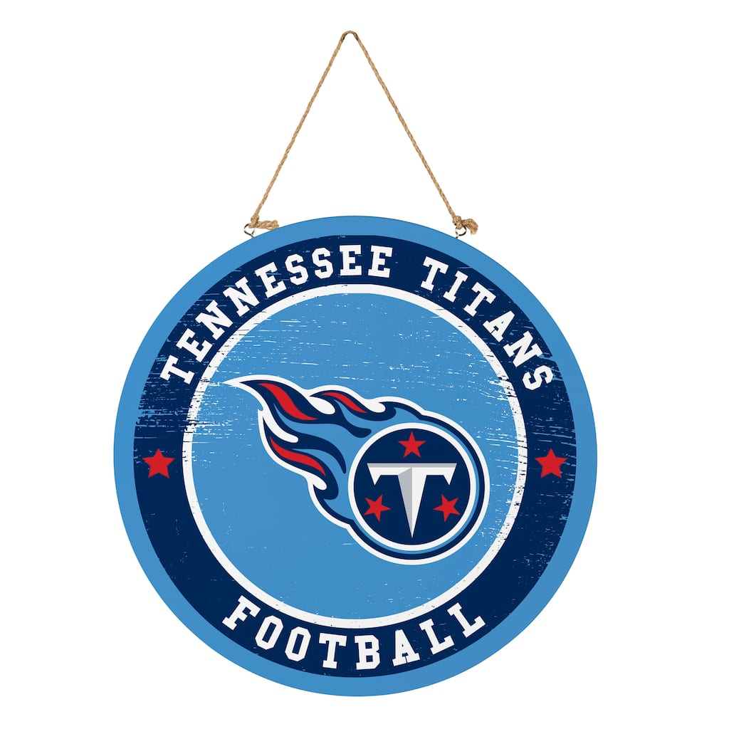 Tennessee Titans Wooden Door Decor Wall Sign - Multi-Color