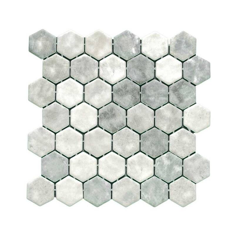 The Tile Life Eterna Hex 2x2 Glass Floor, Wall & Backsplash Tile