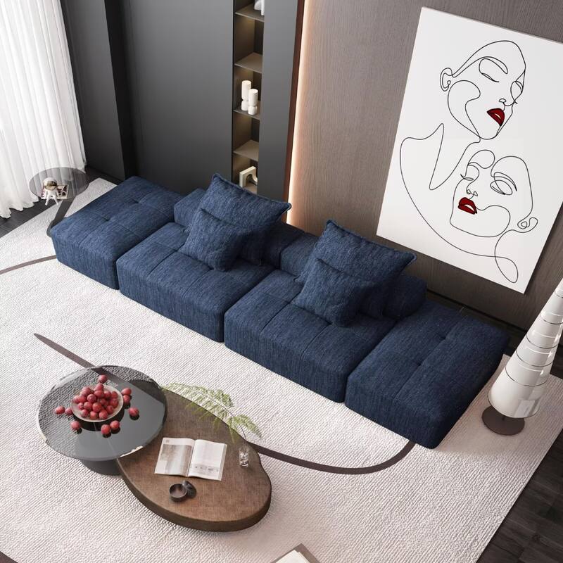 Oversized Modular Sectional Sofa,Sparkling Chenille Fabric,DIY Sofa