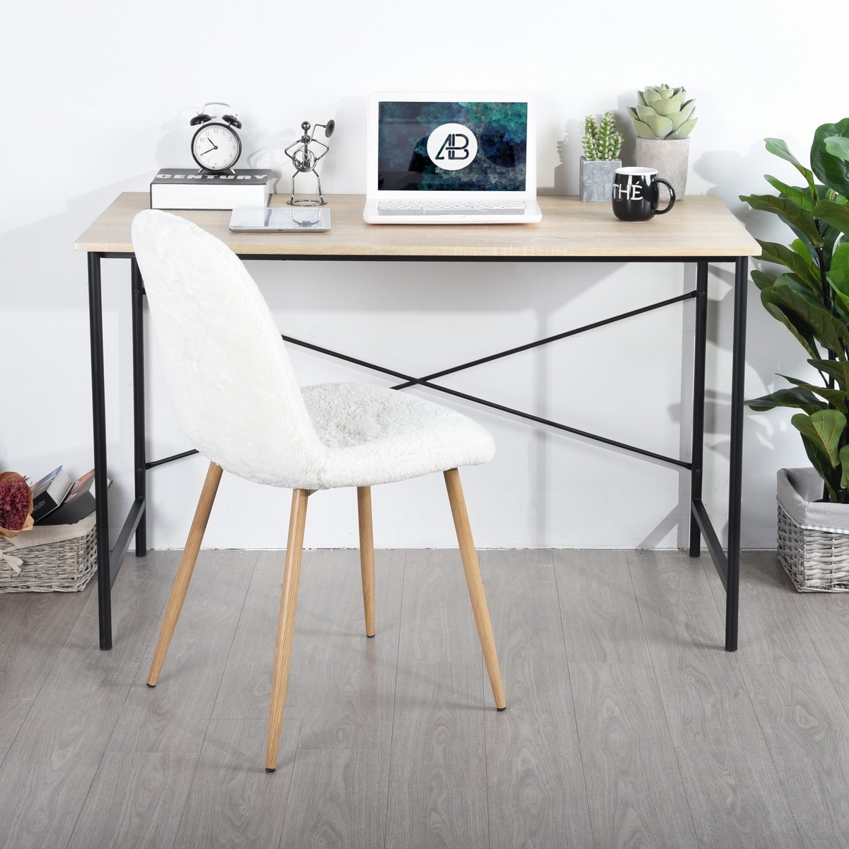 Elegant Wooden Study Table for a Home Office