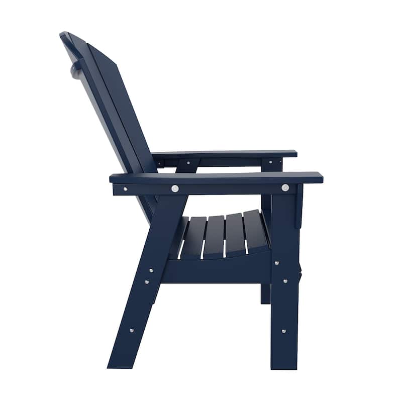 Laguna Hdpe All Weather Outdoor Patio Adirondack Dining Chair With Arms