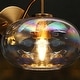 preview thumbnail 9 of 13, Modern Glam 1-Light Gold Wall Sconce Textured Glass Bathroom Vanity Light - D 8" x H 5.5"
