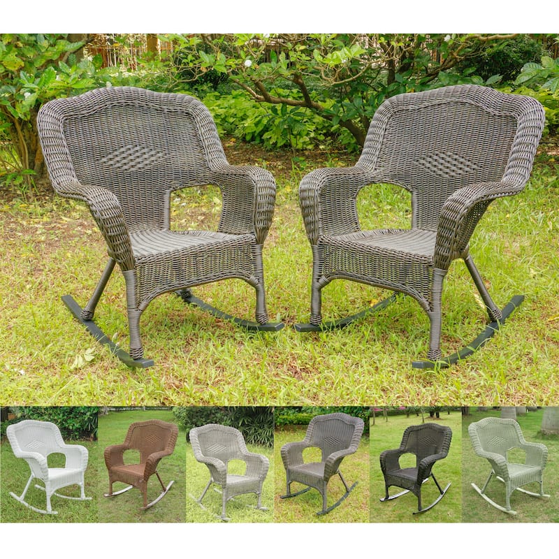 Maui Resin Wicker Porch Rocker (Set of 2)
