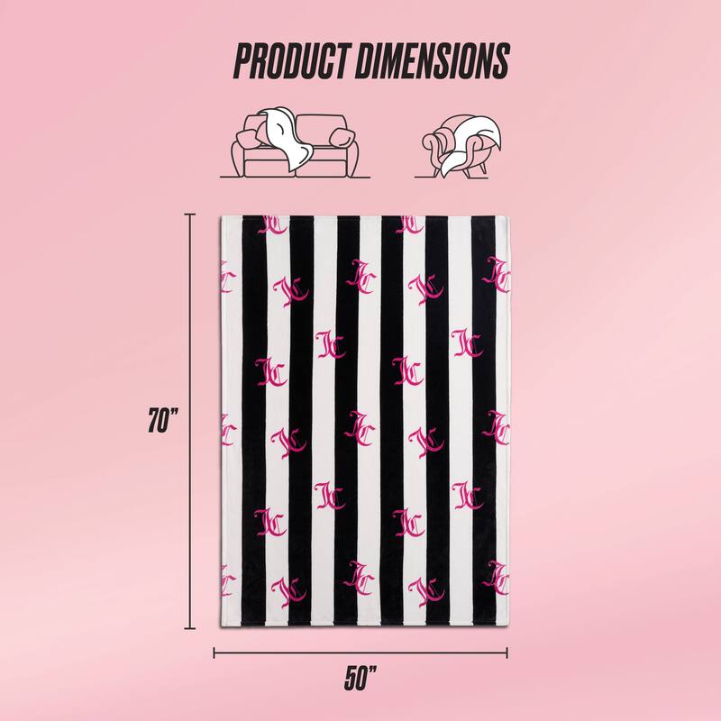Juicy Couture Cabana 50" x 70" Plush Throws