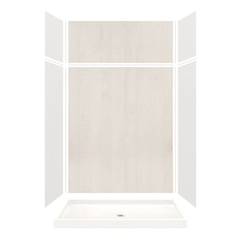 Transolid Expressions 60-in X 32-in X 96-in Glue to Wall Shower Kit - 32" x 60" x 96" - 32" x 60" x 96"