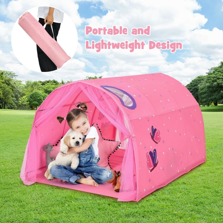 Kids Galaxy Starry Sky Dream Portable Play Tent with Double Net Curtain - 57" (L) x 40" (W) x 32.5" (H)