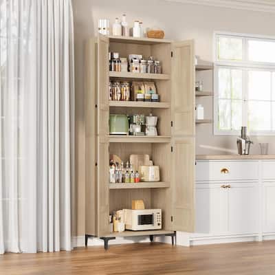 71 Inch Tall Storage Cabinet, 5 - Tier Kitchen Pantry Cabinet