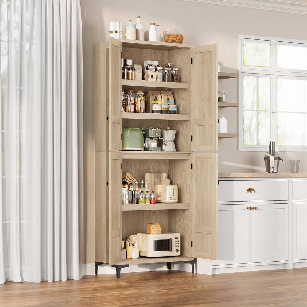 71 Inch Tall Storage Cabinet, 5 - Tier Kitchen Pantry Cabinet
