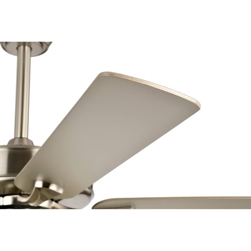 52-in Matte Black/Brushed Nickel/White 5-Blade Indoor Reversible Ceiling Fan with LED Light and Remote Control - 52 inch