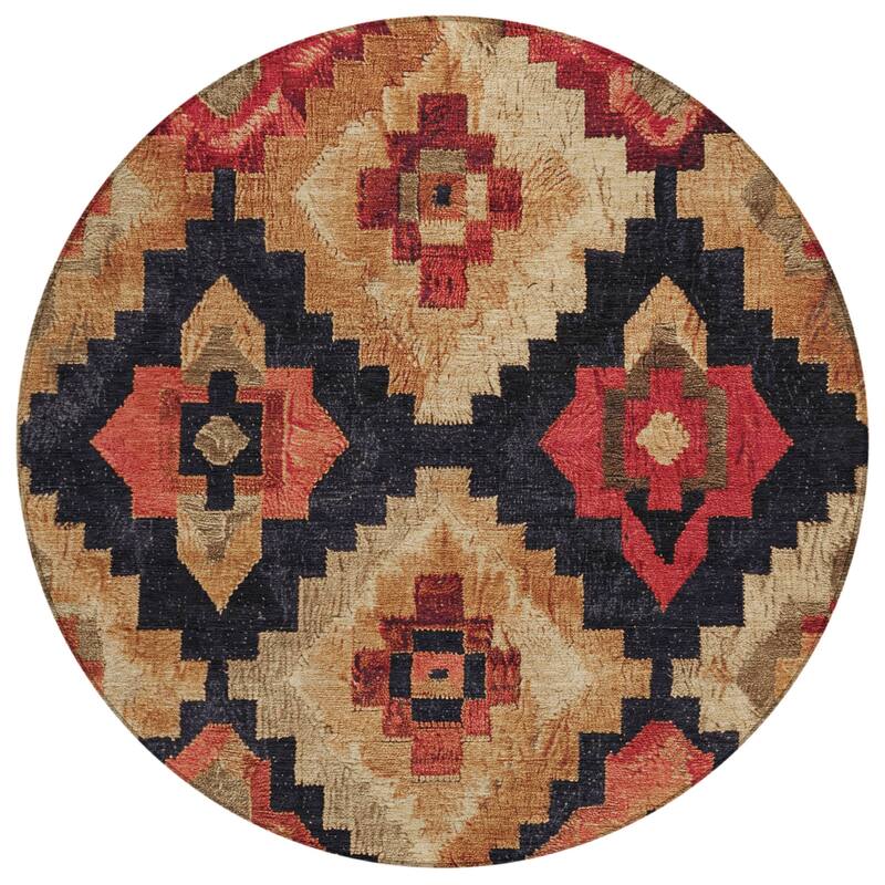 HomeRoots Aztec Transitional Rectangle Outdoor Rug