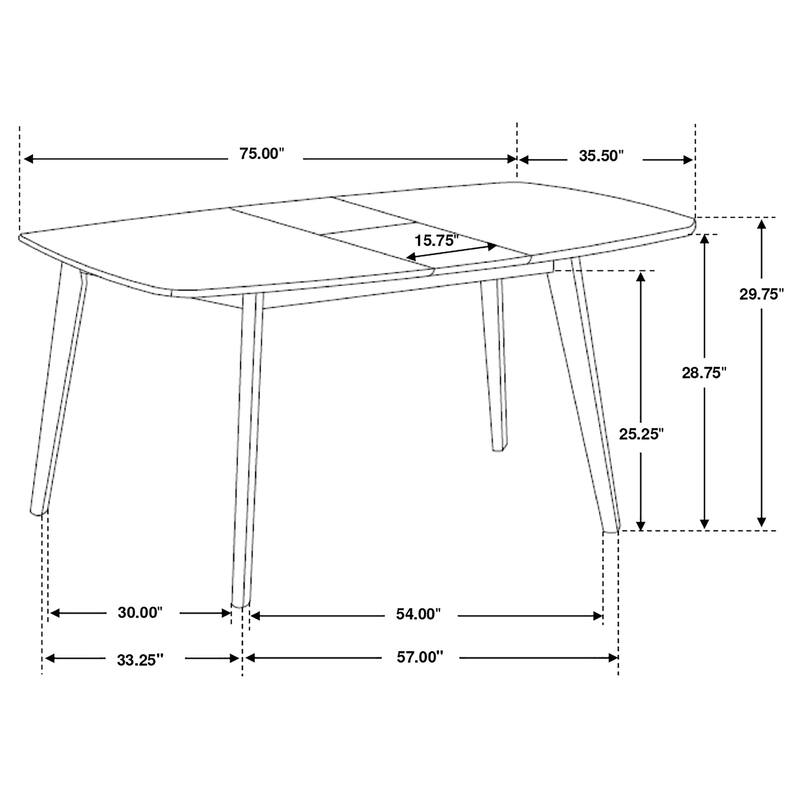 Redbridge Natural Walnut Rectangular Dining Set