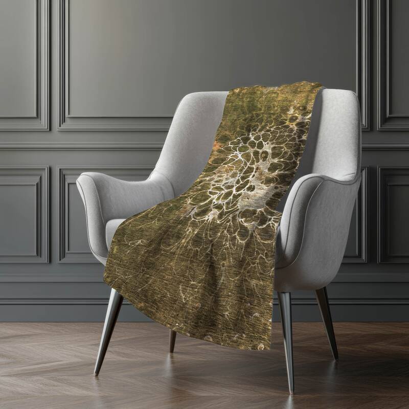 Premium Machine Washable Modern Floral Sherpa Throw Blanket