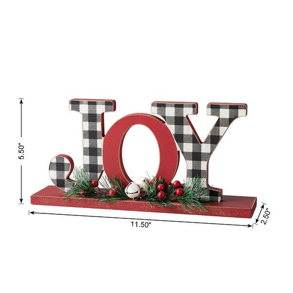 Glitzhome Christmas Wooden Word Table Decor On Sale Bed Bath