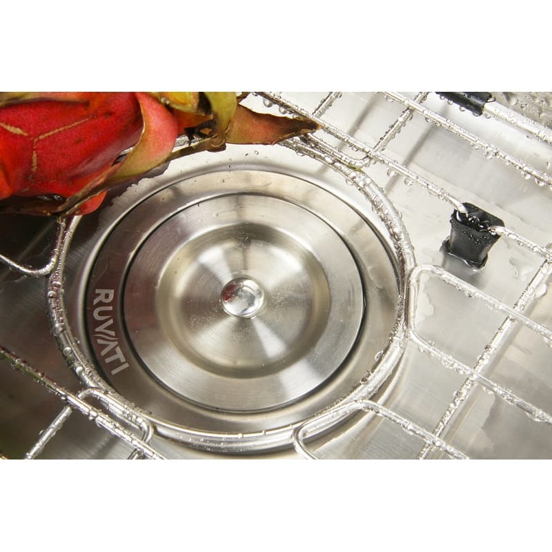 Ruvati 33 x 22 inch Drop-in Topmount 16 Gauge Zero Radius Stainless Steel Kitchen Sink Single Bowl - RVH8001