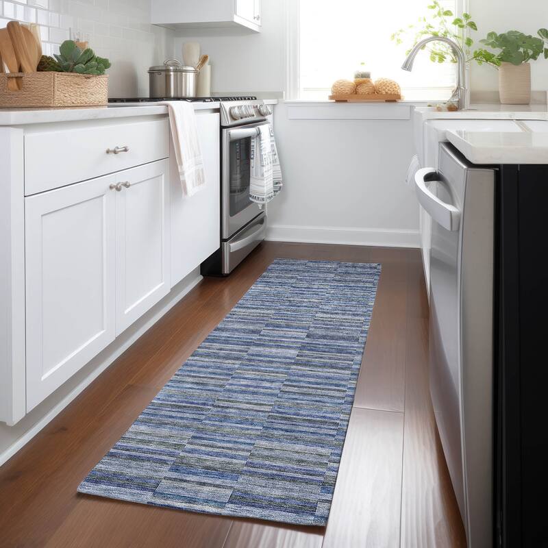 Machine Washable Indoor/ Outdoor Chantille Contemporary Geo Rug