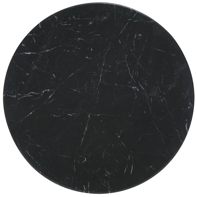 SAFAVIEH Couture Tylee Round Marble Coffee Table - 36"W x 36"D x 16"H - Black