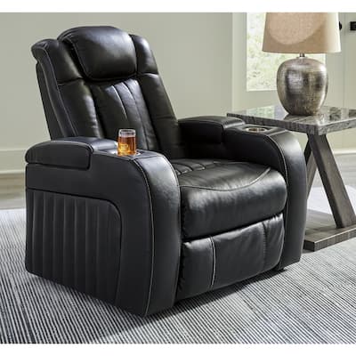 Signature Design by Ashley Caveman Den Midnight Power Recliner
