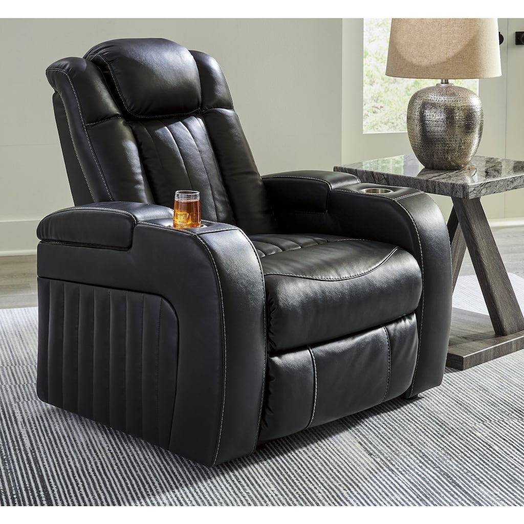 Signature Design by Ashley Caveman Den Midnight Power Recliner
