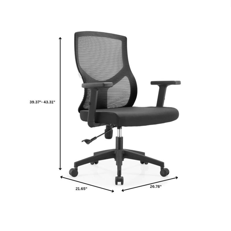 Glen Series Ergonomic Swivel Adjustable Mesh Executive Office Desk Chair with Lumbar Support, Arms, For Work or Home Office
