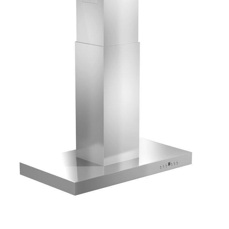 ZLINE Stainless Steel Convertible Vent Island Mounted Range Hood - 48 in.