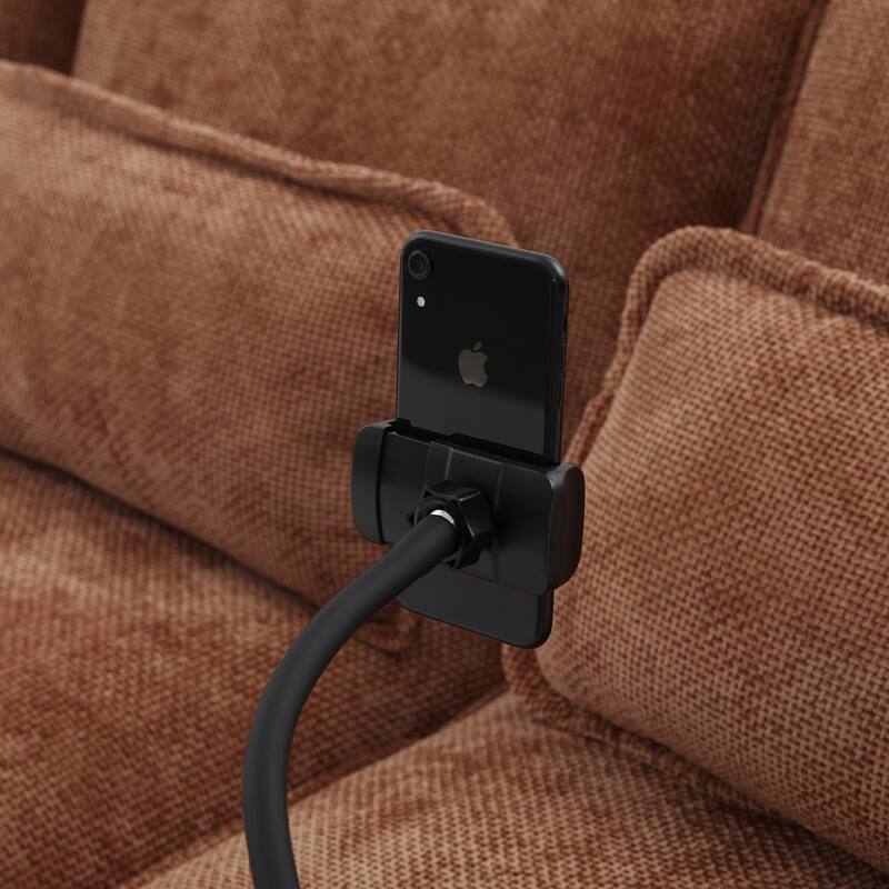 Chenille U-shape Sectional Sofa with Chaise and Storage Ottoman, Modular Couch with USB/Type-C Ports, Side Pockets, Phone Holder