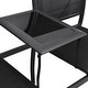 preview thumbnail 4 of 5, vidaXL 2 Seater Patio Bench 51.6" Steel and Textilene Black - 51.6" x 24.4" x 36.2"