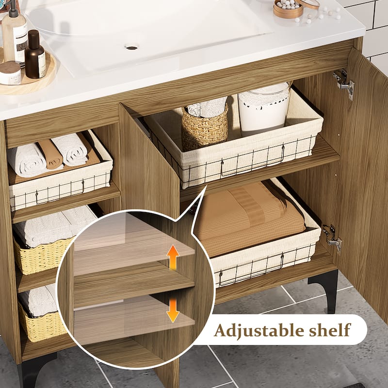 36-Inch MDF Bathroom Vanity with Sink – Functional Design for Everyday Use