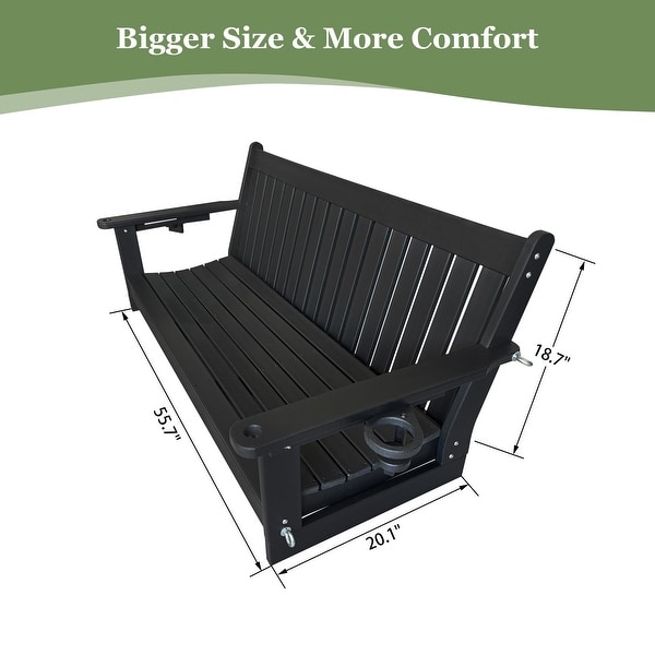 Fortune Candy HDPE 3-Seater Porch Swing