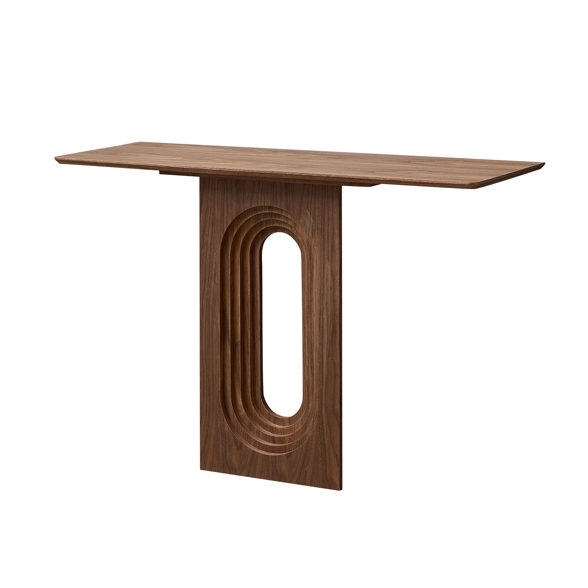 Modern Narrow Console Table with Unique Loopback Design - Bed Bath