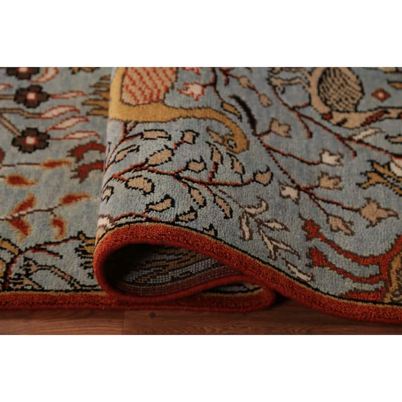 Traditional Ziegler Indian Runner Rug Hand-Knotted Wool Carpet - 2'6"x 7'11"