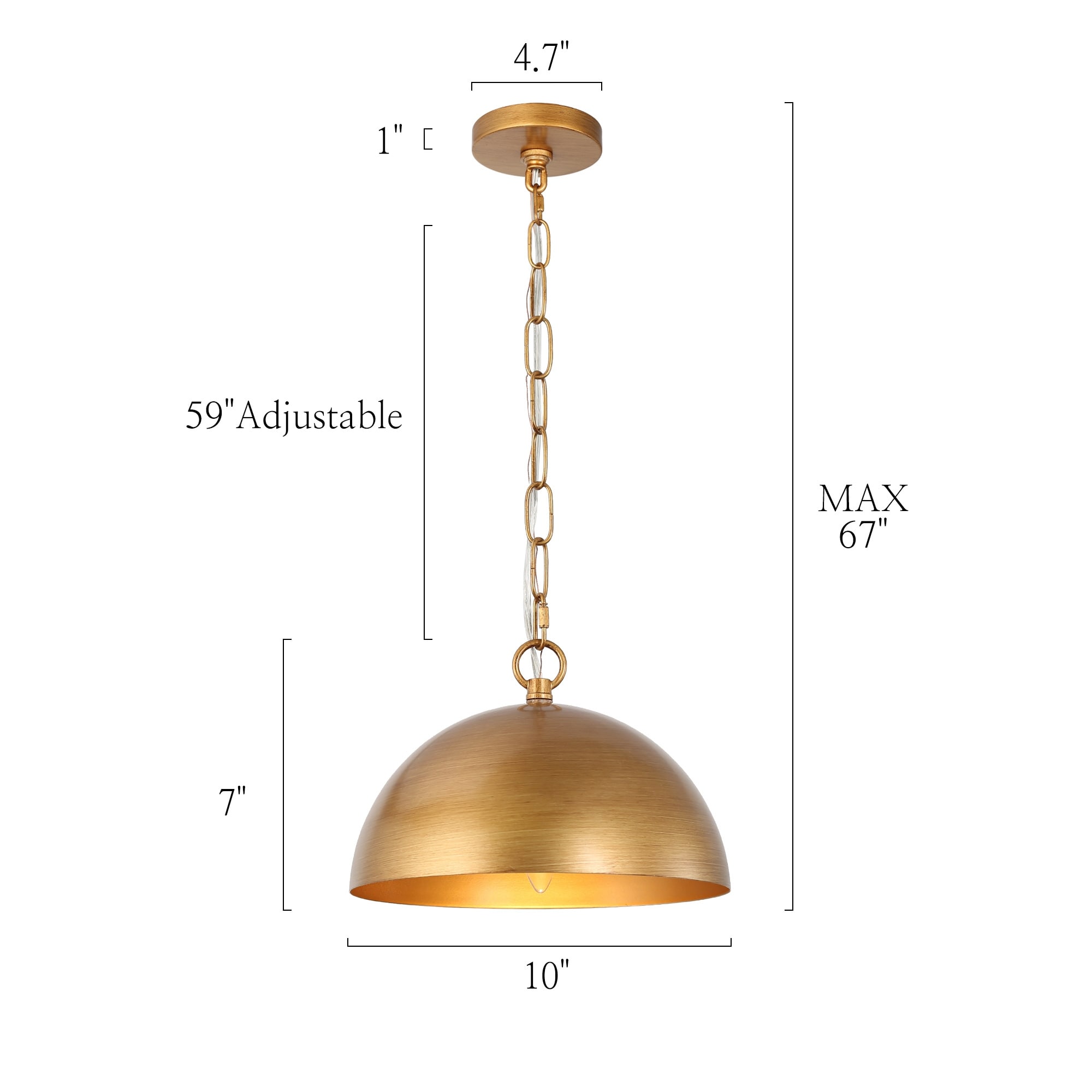 Aged brass pendant light 2025