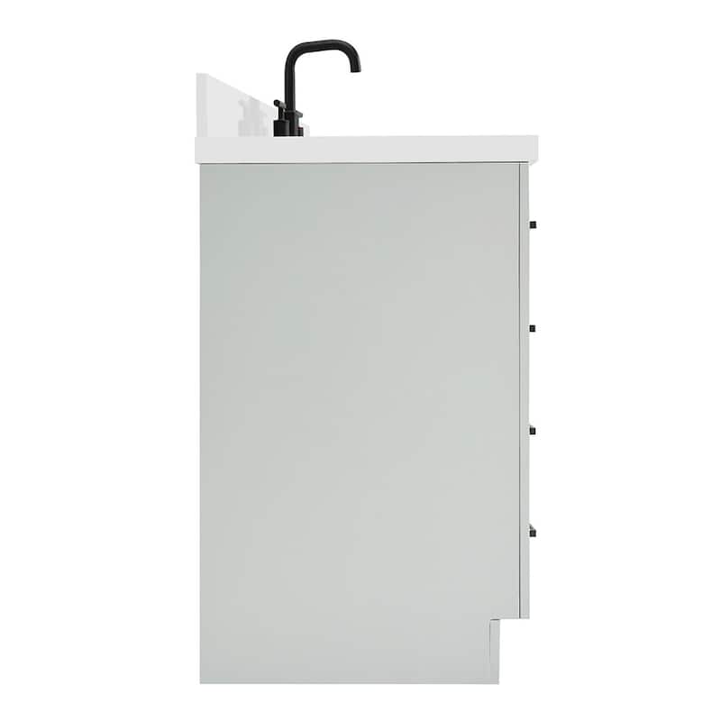 Ariel T037SLWQOVO Hepburn 37" Free Standing Single Basin Vanity Set