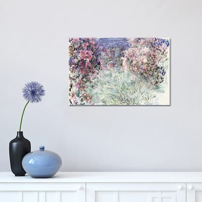iCanvas "The House among the Roses, 1925 " by Claude Monet Canvas Print