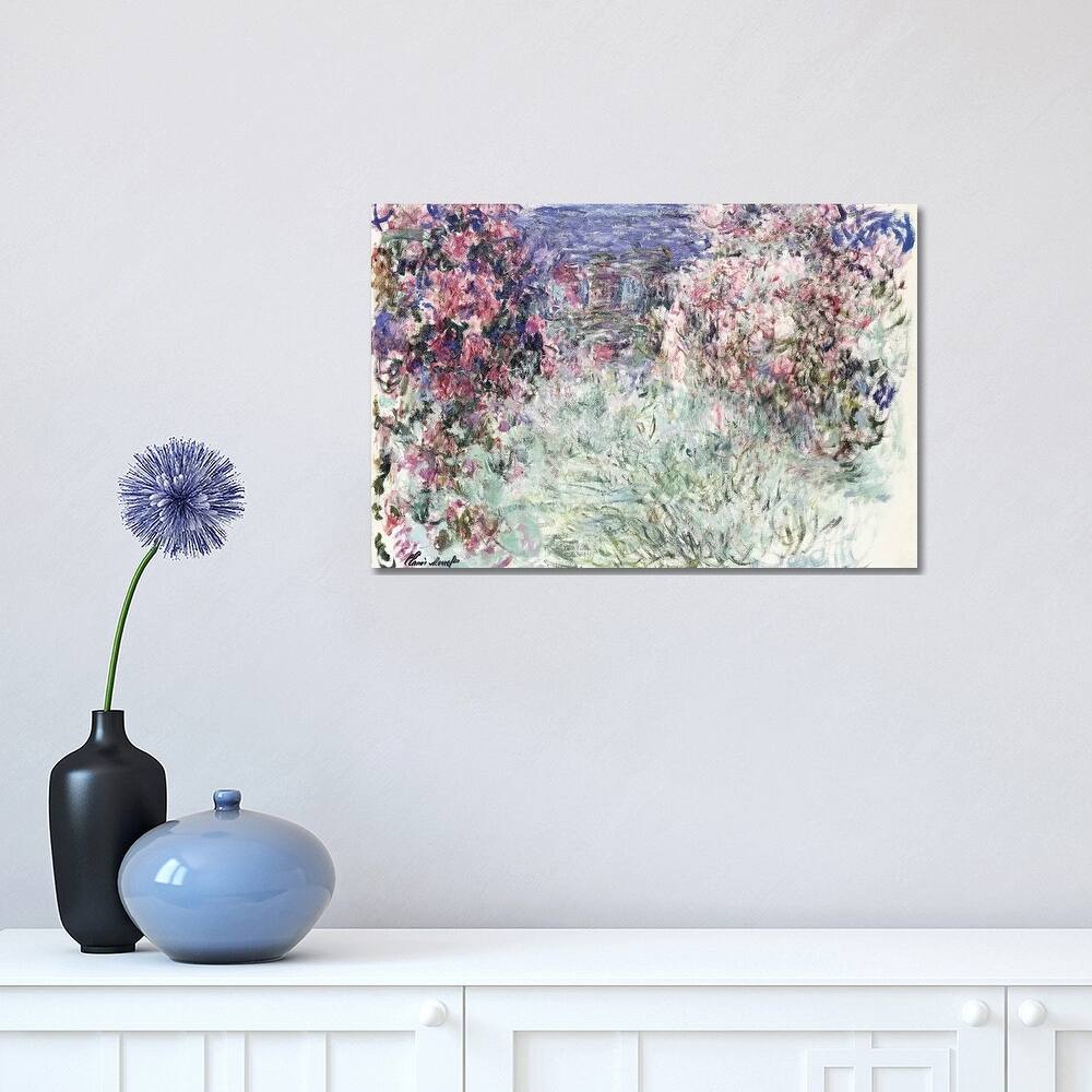 iCanvas "The House among the Roses, 1925 " by Claude Monet Canvas Print