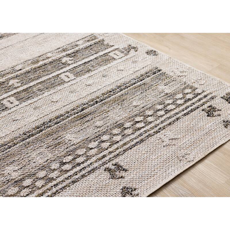 Alta Collection - Cream Grey Textured Area Rug