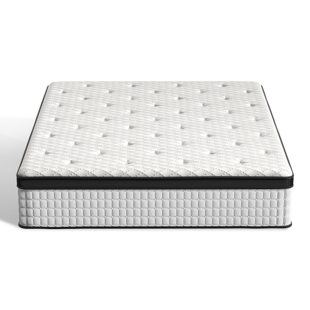 Meyreso 12-inch Hybrid Mattress with Memory Foam Comfort & Individually Wrapped Coils