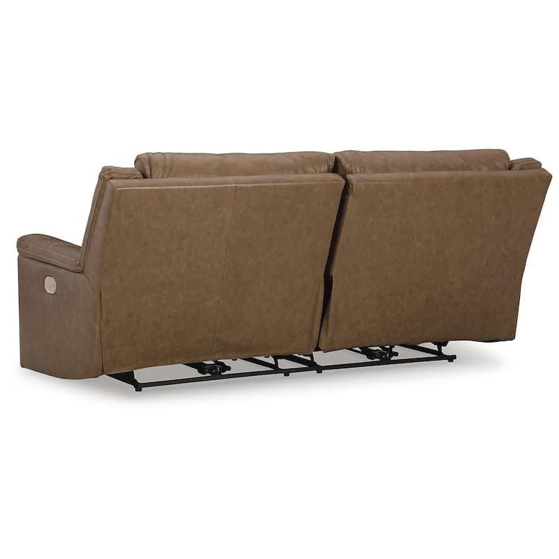 Signature Design by Ashley Trasimeno Caramel Power Reclining Sofa - 92" W x 40" D x 42" H