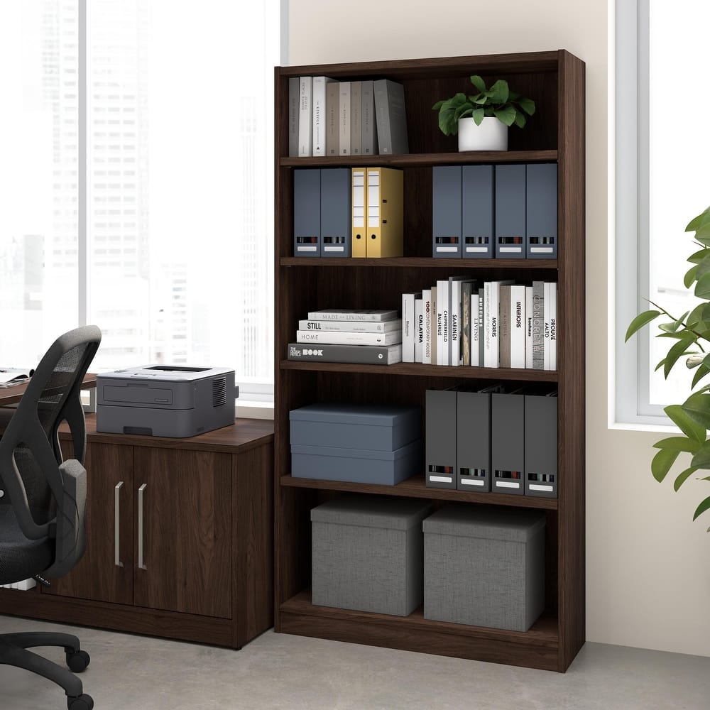 Bush Business Furniture Vista Tall 5 Shelf Storage Bookcase