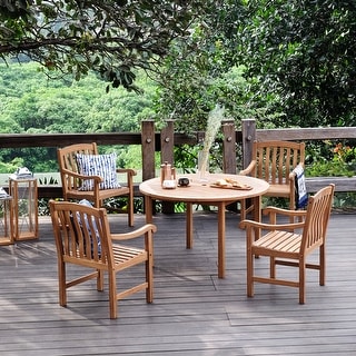 Cambridge Casual Leon 5-piece Teak Outdoor Dining Set